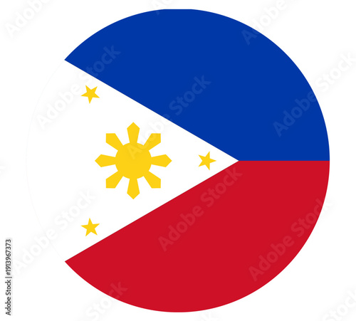 button Philippines flag icon vector illustration 