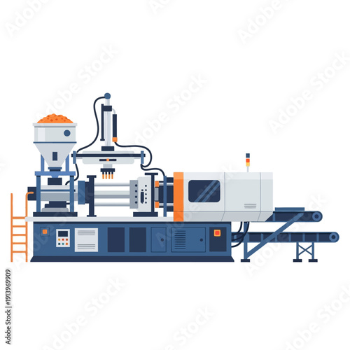 Plastic Injection Molding Machine, Industrial Manufacturing Equipment