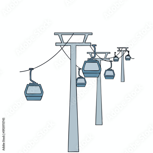 Gondola Lift System Illustration