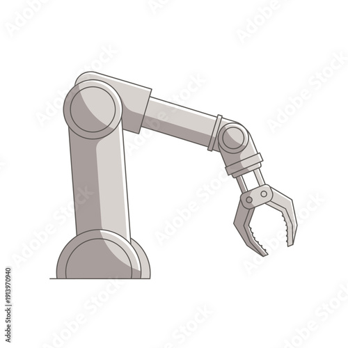 Automated Robotic Arm with Gripper, Industrial Machine, Technology, Manufacturing