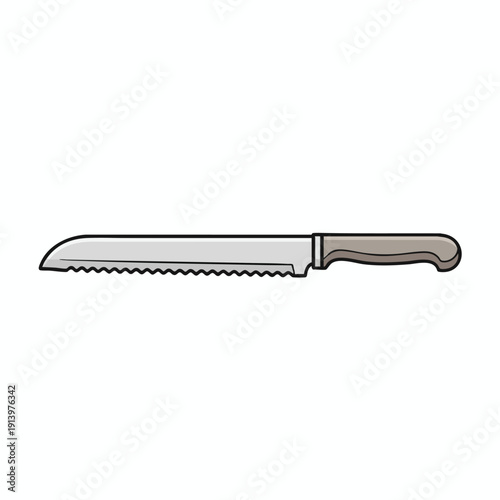 Stainless Steel Kitchen Knife with Comfortable Handle for Cooking and Food Preparation