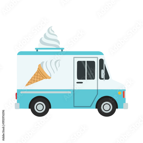 Delicious Ice Cream Truck Serving Cold Treats on a Sunny Day
