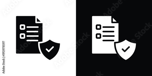 Safety Assurance Icon Sheet Black And White