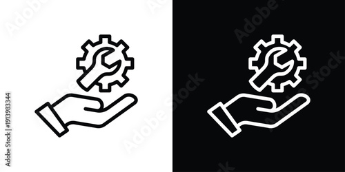 Maintenance Icon Sheet Black And White