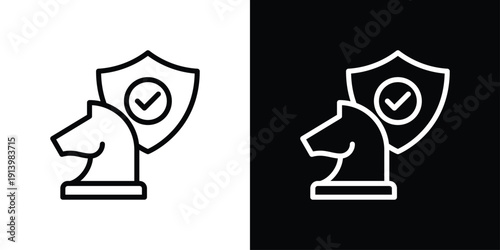 Strategy Icon Sheet Black And White