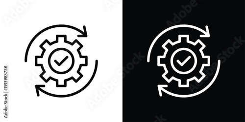 Automation Icon Sheet Black And White