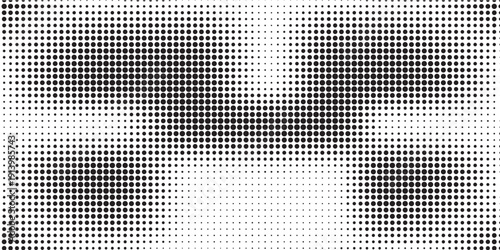 Hexagon Shapes Vector Abstract Geometric Technology Oscillation Wave Isolated on Light Background. Halftone Hex Retro Simple Pattern. Minimal 80s Style Dynamic Tech Wallpaper