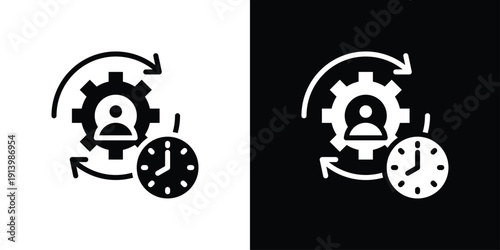 Utilization Icon Sheet Black And White