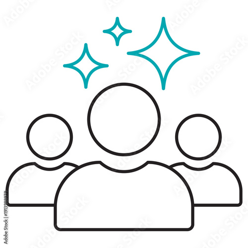 Community Icon, United Social Network, Stronger Together, Shared Values And Growth, vector