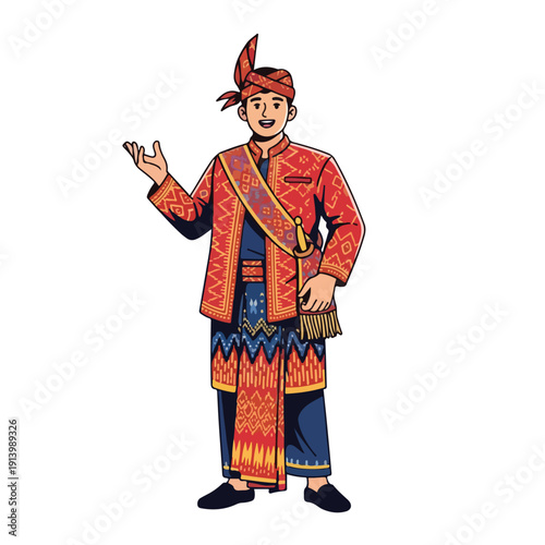 Traditional Southeast Asian Festival Costume