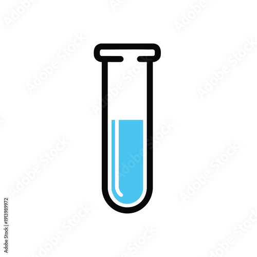 Test Tube with Blue Liquid