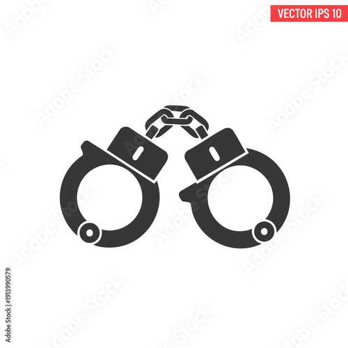 Symbolic Handcuffs Icon Representing Security and Restriction for Digital and Physical Contexts