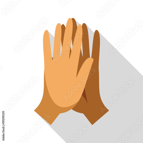 Two skin tones hands clapping together, representing appreciation, congratulations and success