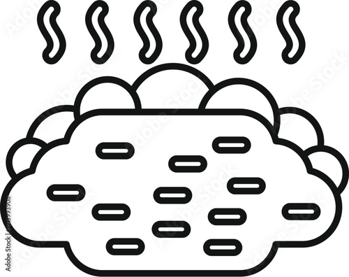 Compost pile steaming, representing organic recycling and fertilizer production