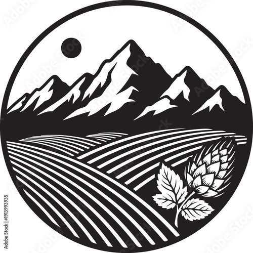 Two monochrome line art depictions of printers a plotter and an inkjet printer high quality professional