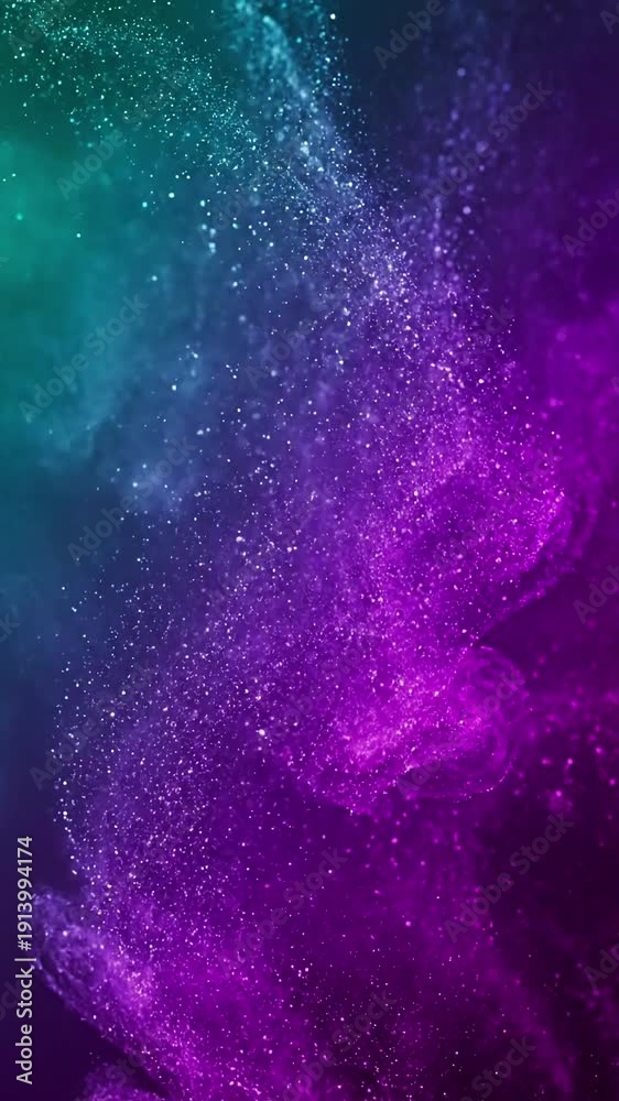 Enchanted Particle Stream A seamless loop of duotone energy particles ...