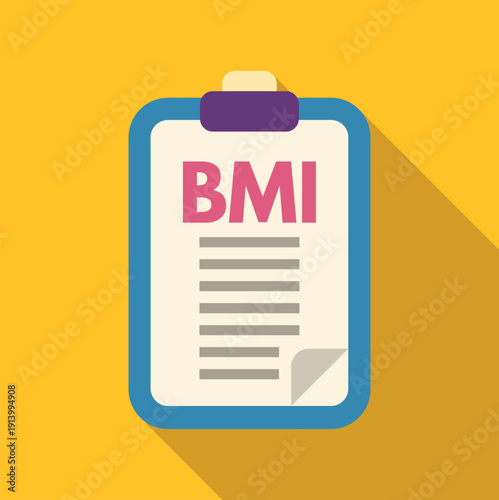Clipboard presenting bmi calculations for personal health assessment