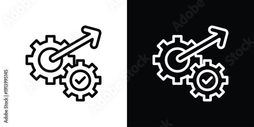 Workflow Icon Sheet Black And White