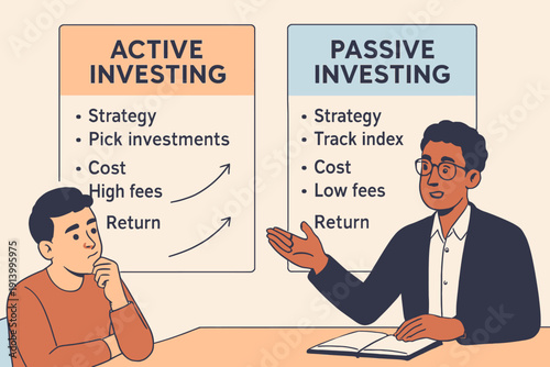 Active vs Passive Investing A Visual Comparison of Strategies.