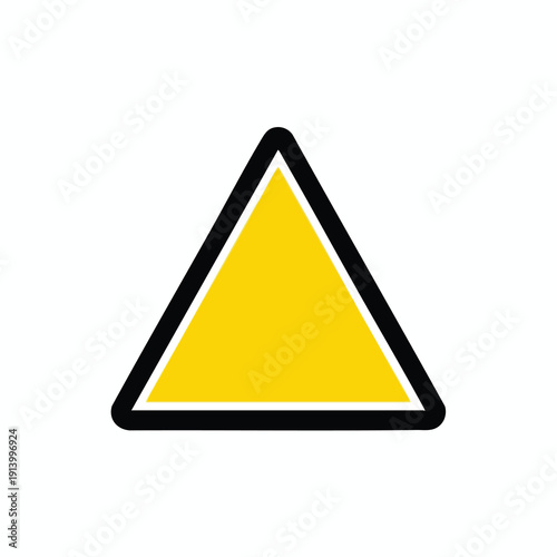 Bright Yellow Warning Triangle Sign for Safety and Caution