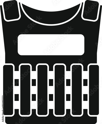 Body armor vector illustration representing protection, safety, and tactical military gear