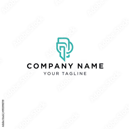 Modern Green Logo Design Template Placeholder.