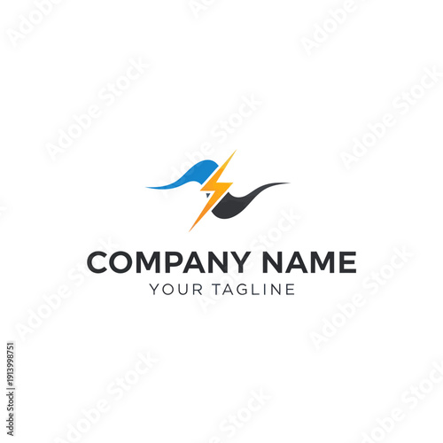 Stylized Bird Logo Design Element.