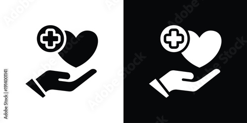 Healing Icon Sheet Black And White
