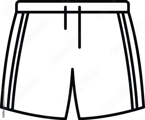 Sportswear shorts icon representing fitness and active lifestyle