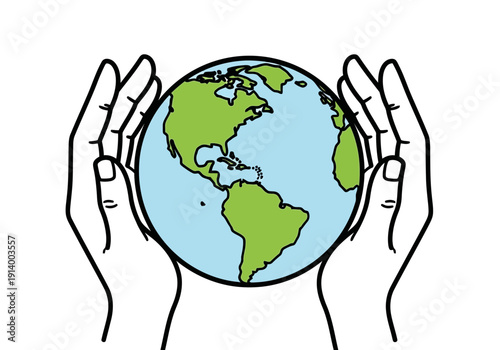 Hands cradling the Earth with care and protection