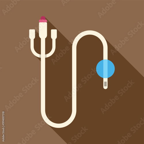 Medical foley catheter instrument with balloon for urology procedure