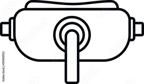 Virtual reality headset icon for immersive gaming and digital experiences