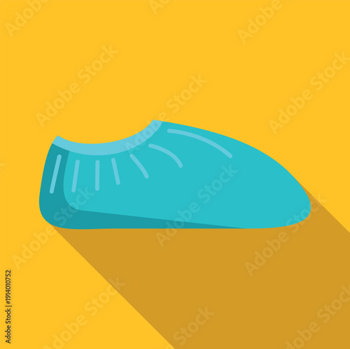 Blue shoe cover protecting hospital and cleanroom environments, maintaining hygiene