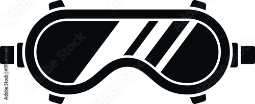 Winter sport goggles icon providing eye protection for skiing