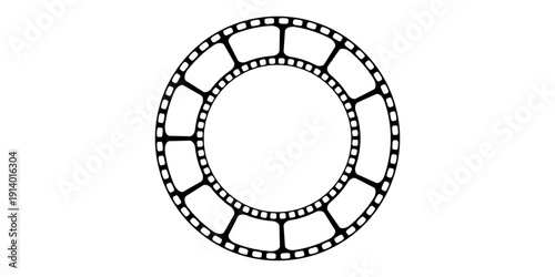 Film strip background with retro photo and cinema frames. Movie reel or video strip roll design. Vector illustration for media, film, and photography projects.eps10