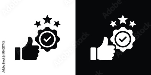 Satisfaction Icon Sheet Black And White