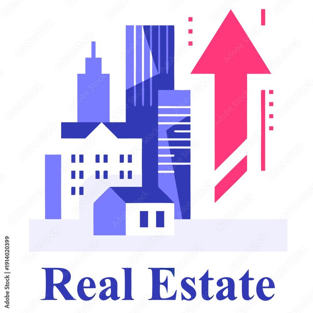 Naklejka premium Real Estate Investment Development City