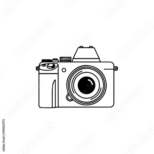 A classic analog camera with a vintage design and prominent lens.