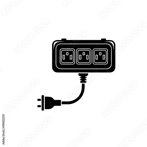 Triple outlet surge protector with cord for electronic device safety