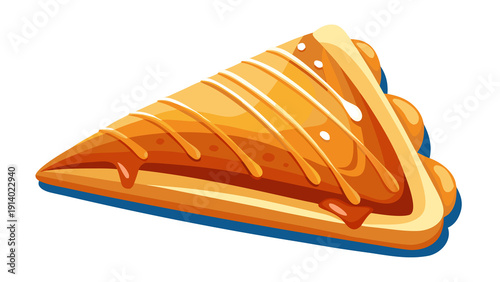 Wallpaper Mural  Flaky Triangular Apple Turnover with Sweet Cinnamon Filling Torontodigital.ca
