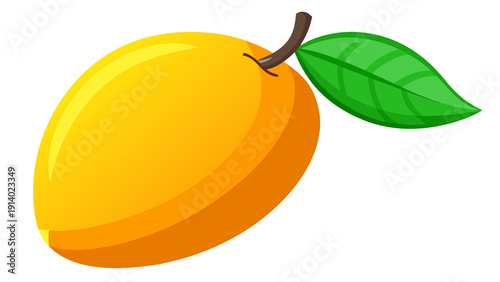 Wallpaper Mural  Fresh Ripe Mango Fruit Isolated vector Torontodigital.ca