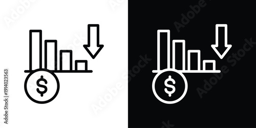 Loss Icon Sheet Black And White