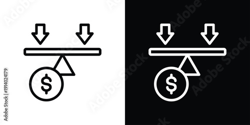 Balance Icon Sheet Black And White