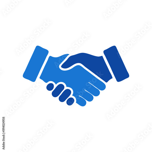 Minimal handshake icon symbolizing partnership, business agreement, and collaboration. Perfect for corporate branding
