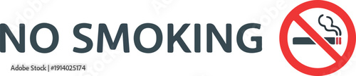 Prohibition sign indicating no smoking allowed in a public area, viewed directly with clear visibility