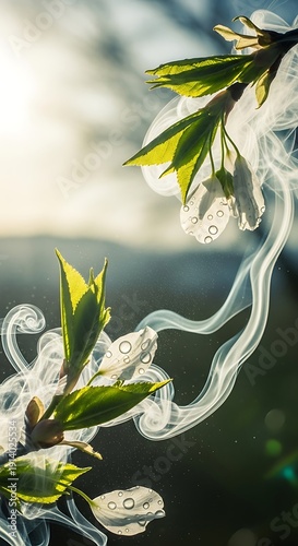 Enigmatic florals shrouded in delicate wisps of spectral essence blooms