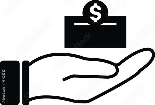 Financial Donation Concept Hand Holding Money