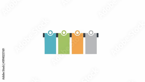 Colorful reusable water bottles aligned.