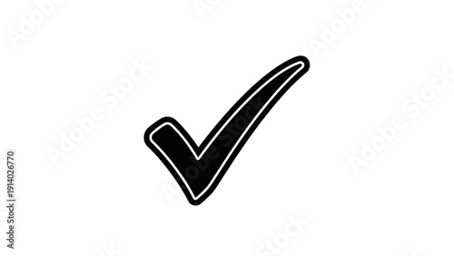 Simple black check mark icon on white background.