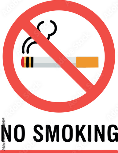 Prohibition sign indicating no smoking allowed in a public area.